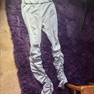 Gray Ruched Leggings